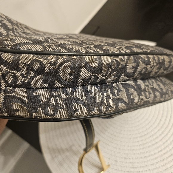 Vintage Dior Saddle Bag John Galliano Era Oblique Canvas - Picture 10 of 16